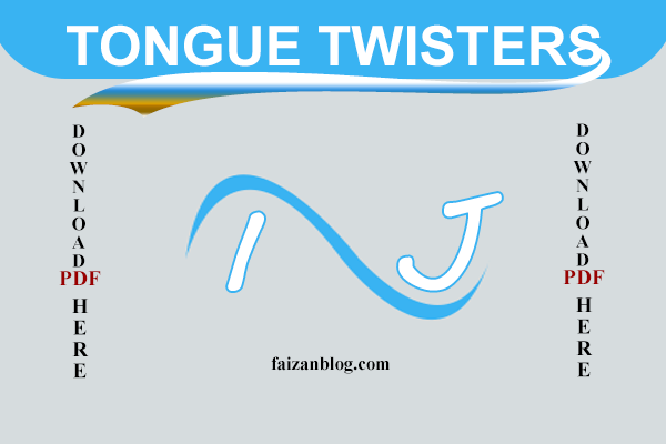 tongue twister starting from i and j