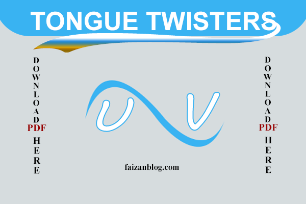 tongue twister starting from u and v
