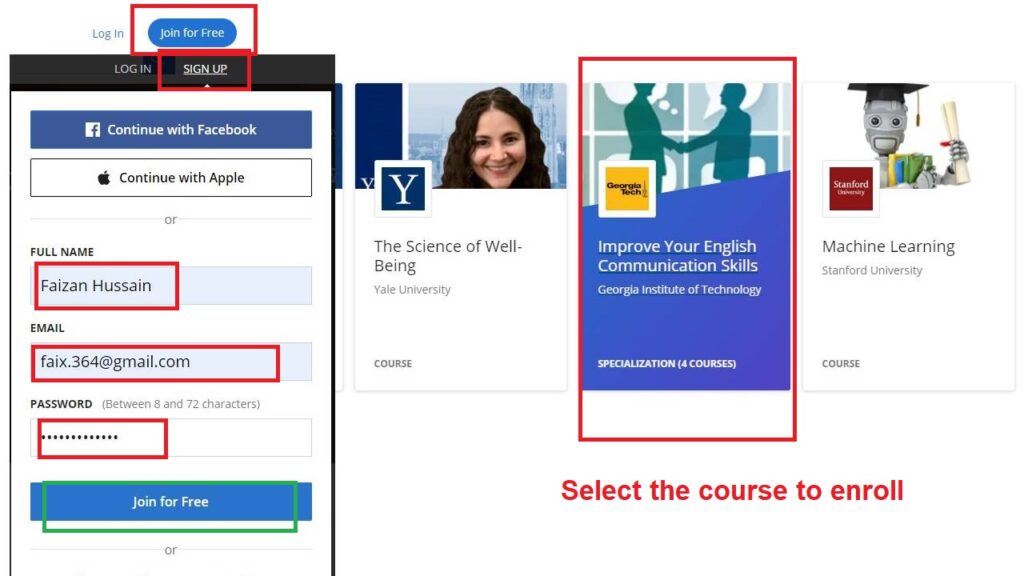 Coursera free courses and certificates