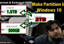 how to make partition in windows 10