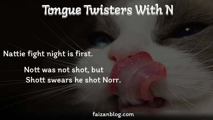 tongue twisters starting with n